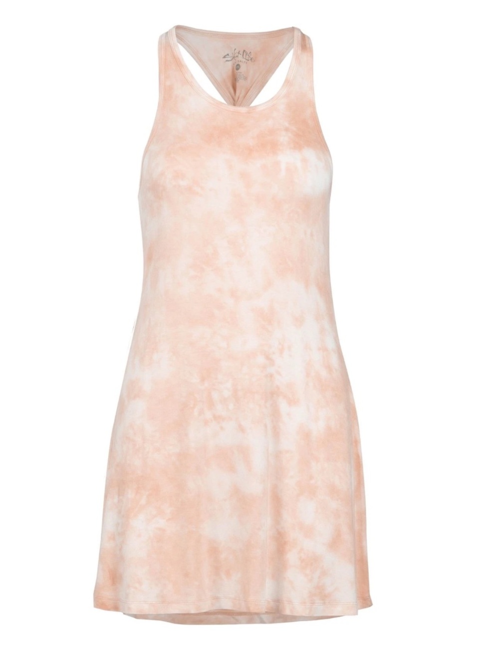 Salt Life Sundrenched Tie-Dye Twist-Back Tank Dress Coral - Size XL